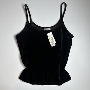 Vintage 90s Velvet Camisole Large Brown Strappy Witchy Grunge 90s USA NEW